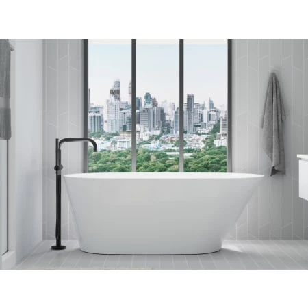 Kohler Brazn 66" Free Standing Acrylic Soaking Tub with Center Drain, Drain Assembly, and Overflow - Image 3
