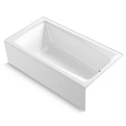 Kohler Irvine 60" x 32" Cast Iron Alcove Bath with Integral Apron and Right Drain Placement