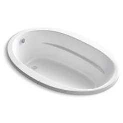Kohler Sunward 66" Drop-In Soaking Tub with End Drain and ExoCrylic