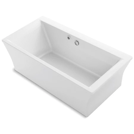 Kohler Stargaze 72" x 36" Freestanding Bath with Bask Heated Surface, Fluted Shroud and Center Drain
