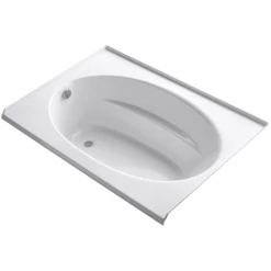Kohler Windward Collection 60" Three Wall Alcove Soaking Bath Tub with Left Hand Drain