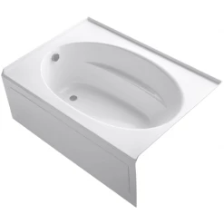 Kohler Windward Collection 60" Three Wall Alcove Soaking Bath Tub with Left Hand Drain