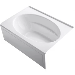 Kohler Windward Collection 60" Three Wall Alcove Soaking Bath Tub with Right Hand Drain