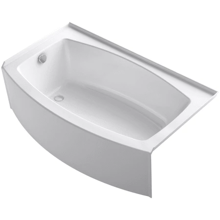 Kohler Expanse Bath Tub 60" x 30" - 36" Acrylic Soaking for Three Wall Alcove Installations with Integral Curved Apron and Left Drain
