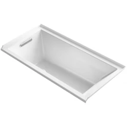 Kohler Underscore 60" Soaking Tub with Left Drain and Bask Heating Technology