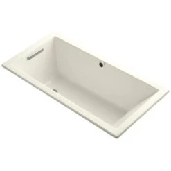 Kohler Underscore 60" Soaking Tub with Reversible Drain and Bask Heating Technology