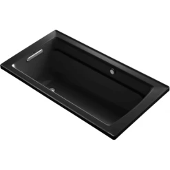 Kohler Archer 60" Drop In Acrylic Air Tub with Reversible Drain and Overflow - Comfort Depth Design and Bask Heated Surface Technology
