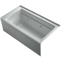 Kohler Archer 60" Three Wall Alcove Jetted Whirlpool Bath Tub - Right Drain