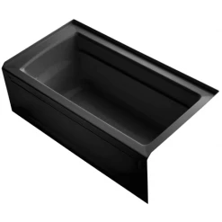 Kohler Archer 60" Alcove Soaking Bath Tub with Bask Heating and Right Drain
