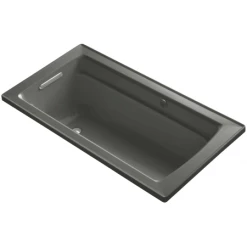 Kohler Archer 60" Drop In Soaking Bath Tub with Bask Heating and Reversible Drain