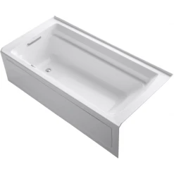 Kohler Archer 72" Three Wall Alcove Acrylic Air Tub with Left Drain and Overflow - Comfort Depth Design