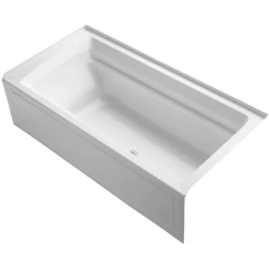 Kohler Archer 72" Three Wall Alcove Acrylic Air Tub with Right Drain and Overflow - Comfort Depth Design and Bask Heated Surface Technology
