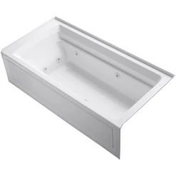 Kohler Archer 72" Three Wall Alcove Jetted Whirlpool Bath Tub - Right Drain