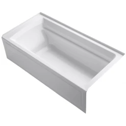 Kohler Archer 72" Alcove Soaking Bath Tub with Bask Heating and Right Drain