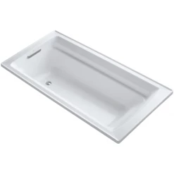Kohler Archer 72" Drop In Soaking Bath Tub with Bask Heating and Reversible Drain