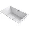 Kohler Underscore Collection 72" Drop In Acrylic Bath Tub With Molded Lumbar Support and Center Drain