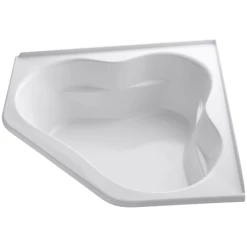 Kohler Tercet Collection 60" Corner Soaking Bath Tub with Center Drain