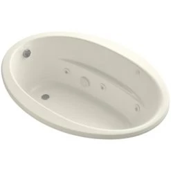 Kohler Sunward Collection 60" Drop In Jetted Whirlpool Bath Tub with Reversible Drain