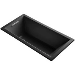 Kohler Underscore Rectangle 60" Drop In Acrylic Air Tub with Reversible Drain and Overflow