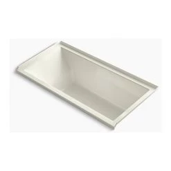 Kohler Underscore 60" Drop In, Three Wall Alcove Acrylic Experience Tub with Right Drain and Overflow