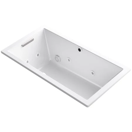 Kohler Underscore Rectangle 60" Drop In Acrylic Air / Whirlpool Tub with Reversible Drain and Overflow