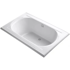 Kohler Memoirs 66" Drop In Soaking Bath Tub with Bask Heating and Reversible Drain