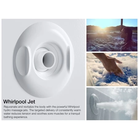 Kohler Memoirs 66" Drop In Acrylic Whirlpool Tub with Center Drain and Overflow - Image 3