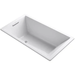 Kohler Underscore Rectangle 66" Drop In Undermount Acrylic Soaking Tub with Reversible Drain and Overflow