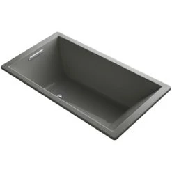 Kohler Underscore 66" Soaking Tub with Reversible Drain, Bask Heating, and VibrAcoustic Technology