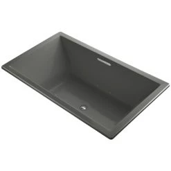 Kohler Underscore Rectangle 72" Drop In Acrylic Air Tub with Center Drain and Overflow