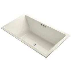 Kohler Underscore Rectangle 72" Drop In Acrylic Air Tub with Center Drain and Overflow