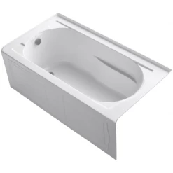 Kohler Devonshire Collection 60" Three Wall Alcove Soaking Bath Tub with Left Hand Drain