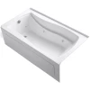 Kohler Mariposa Collection 66" Three Wall Alcove Jetted Whirlpool Bath Tub with Left Side Drain