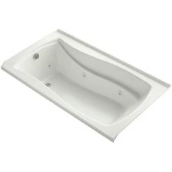 Kohler Mariposa Collection 66" Three Wall Alcove Jetted Whirlpool Bath Tub with Left Side Drain