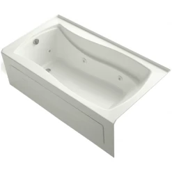 Kohler Mariposa Collection 66" Three Wall Alcove Jetted Whirlpool Bath Tub with Left Side Drain