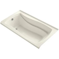 Kohler Mariposa 66" Drop In Soaking Bath Tub with Bask Heating and Left Drain