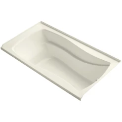 Kohler Mariposa 5.5 Foot Three Wall Alcove Soaking Tub with Right Hand Drain