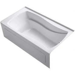 Kohler Mariposa Collection 66" Three Wall Alcove Soaking Bath Tub with Right Hand Drain