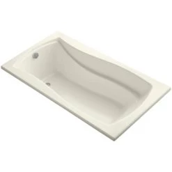 Kohler Mariposa 66" Drop In Soaking Bath Tub with Bask Heating and Reversible Drain
