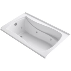 Kohler Mariposa Collection 60" Three Wall Alcove Jetted Whirlpool Bath Tub with Left Side Drain