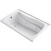 Kohler Mariposa Collection 60" Three Wall Alcove Jetted Whirlpool Bath Tub with Left Side Drain