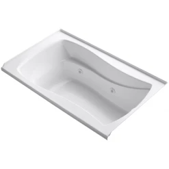 Kohler Mariposa 60" Three Wall Alcove Jetted Whirlpool Bath Tub - Right Drain