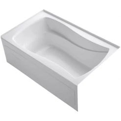 Kohler Mariposa Collection 60" Three Wall Alcove Soaking Bath Tub with Right Hand Drain, Apron, Tile Flange and Textured Bottom