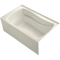 Kohler Mariposa 60" Alcove Soaking Bath Tub with Bask Heating and Right Drain