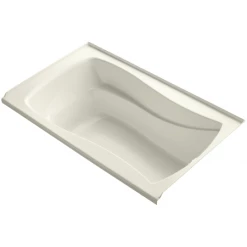 Kohler Mariposa 60" x 36" Alcove Bath with Bask Heated Surface, Integral Flange and Right-Hand Drain