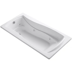 Kohler Mariposa Collection 72" Drop In Jetted Whirlpool Bath Tub with Reversible Drain