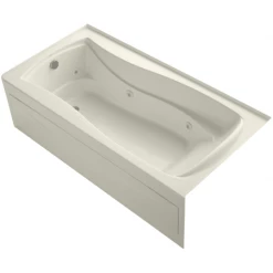 Kohler Mariposa Collection 72" Three Wall Alcove Jetted Whirlpool Bath Tub with Left Side Drain
