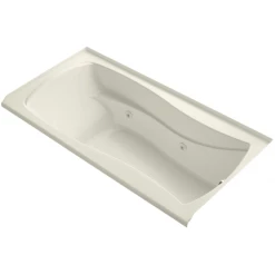 Kohler Mariposa 72" Three Wall Alcove Jetted Whirlpool Bath Tub - Right Drain