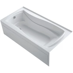 Kohler Mariposa 72" Alcove Soaking Bath Tub with Bask Heating and Left Drain