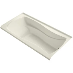 Kohler Mariposa 72" Alcove Soaking Bath Tub with Bask Heating and Right Drain